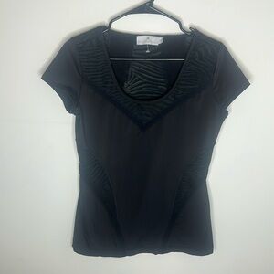 ADIDAS by Stella McCartney - Black Tiger Stripe Mesh Jersey Size M EUC